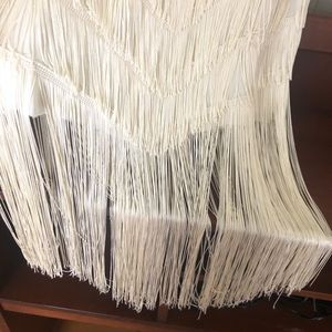 Tiered cream color shakedown dress size 7